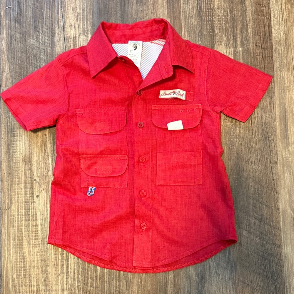 Bull Red Vented Fishing Shirt